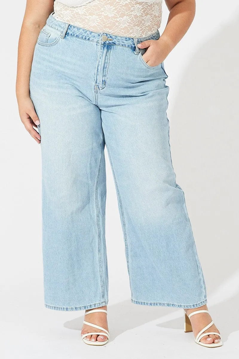 Workday Outfit Denim Wide Leg Jeans High Rise