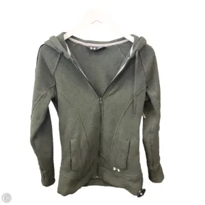 Athletic Sweatshirt Hoodie By Under Armour In Green, Size: S Flexible Hemline ConvertibleStyle