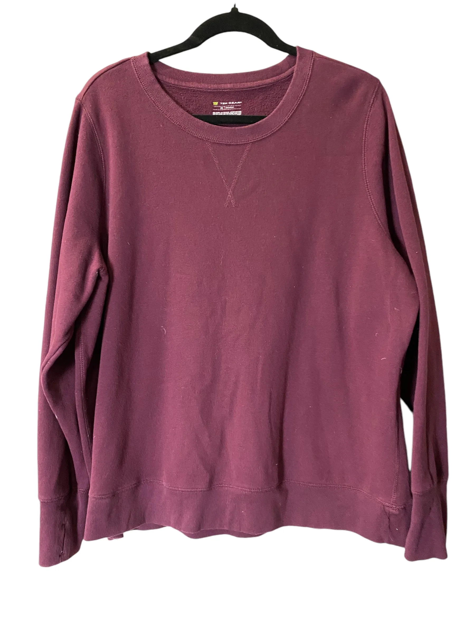 Sweatshirt Collar By Tek Gear In Zebra Print, Size: 2x NoSlip Hem