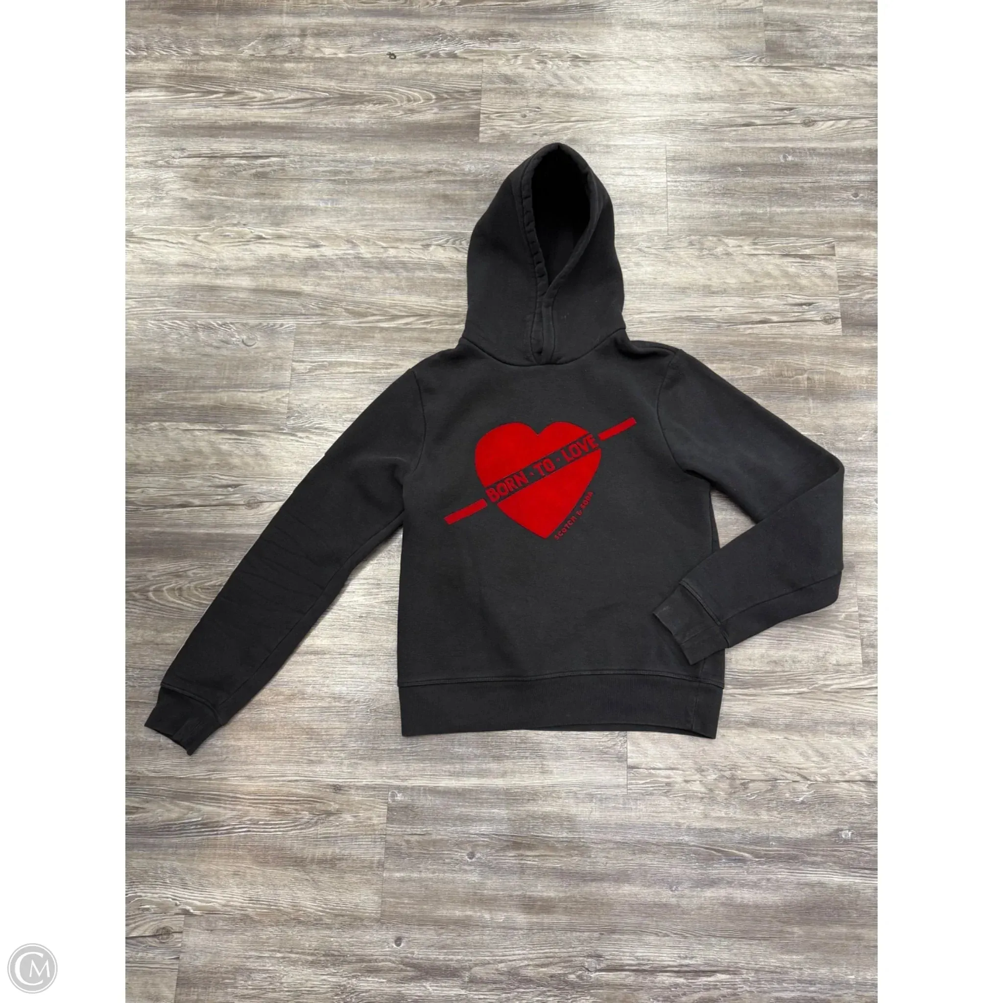 Teen Fresh Sweatshirt Hoodie By Scotch & Soda In Black & Red, Size: M