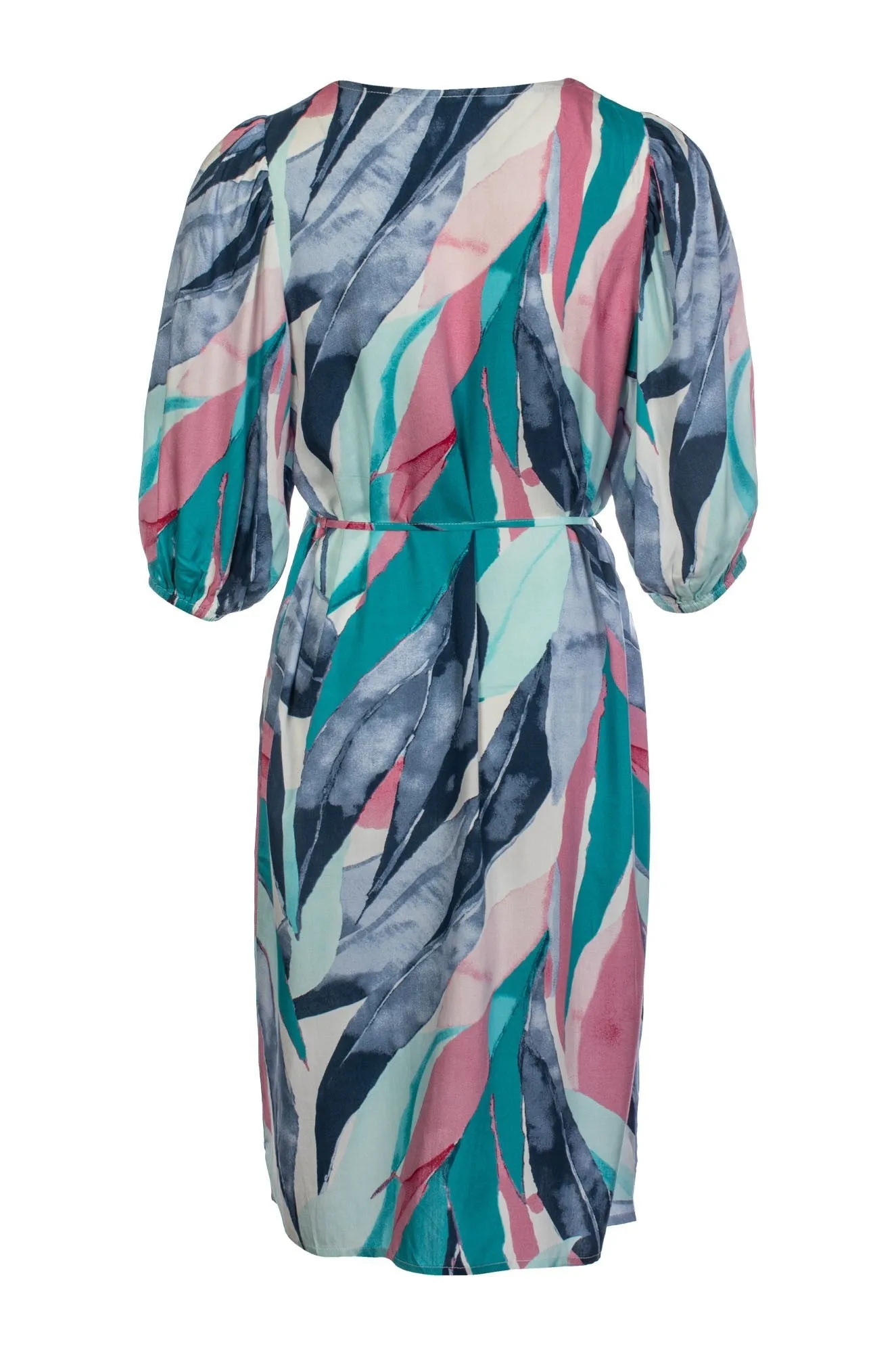 Athletic Apparel Comfortable Outfit Dress | Pink Blue Leaves | 3325C1