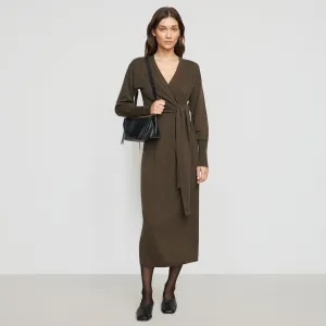 ReinforcedHem Linden Front-Wrap Sweater Dress