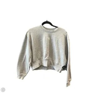 Comfortable Jacket NonSlipTrim Sweatshirt Crewneck By Adidas In Grey, Size: Xs