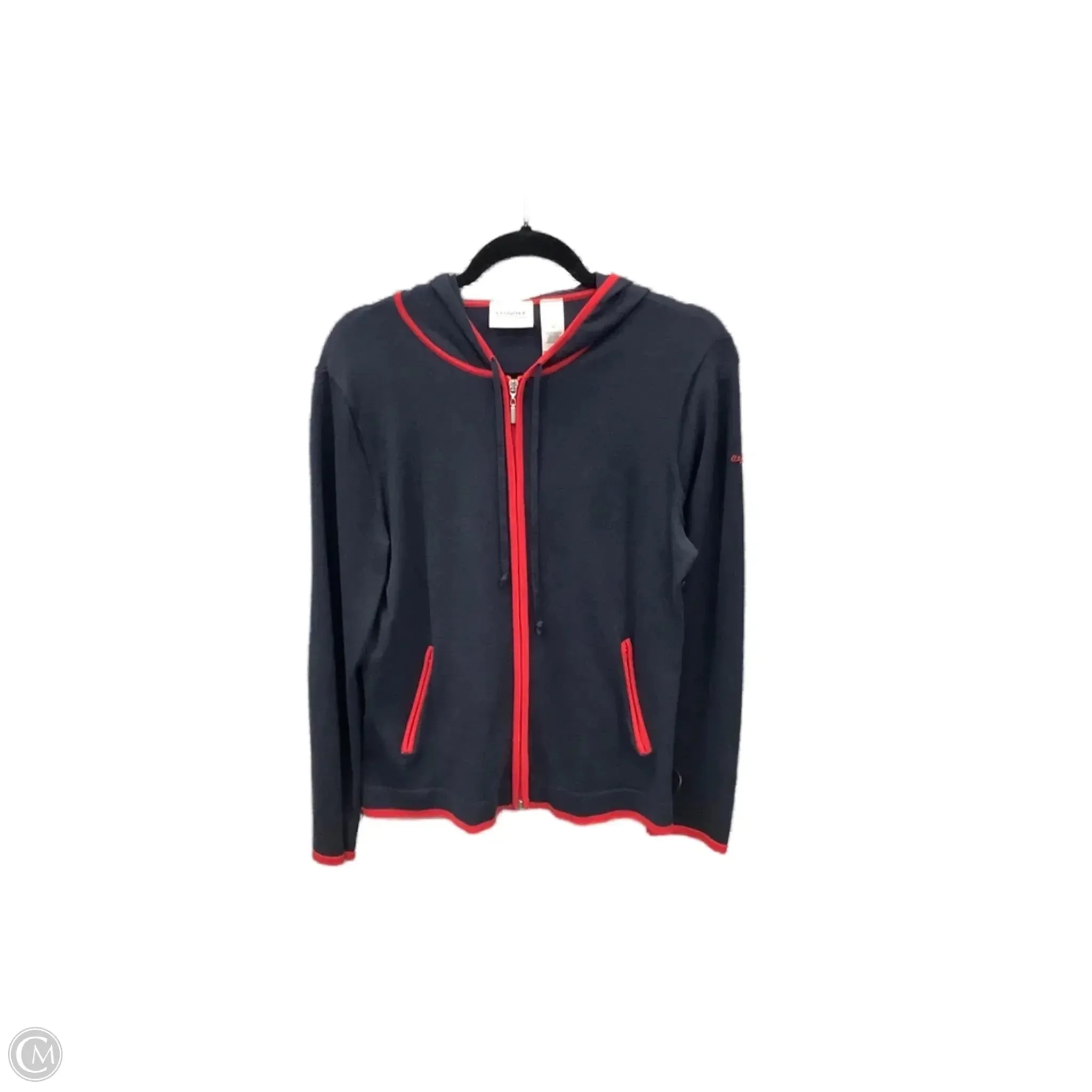 Sweatshirt Hoodie By Clothes Mentor In Blue & Red, Size: M Convertible Style FourWayStretch