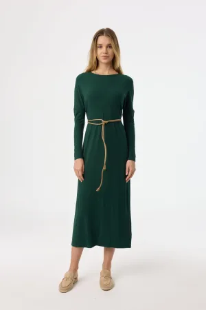 Energy Ease Chic Skirt Hunter Green Swing Maxi