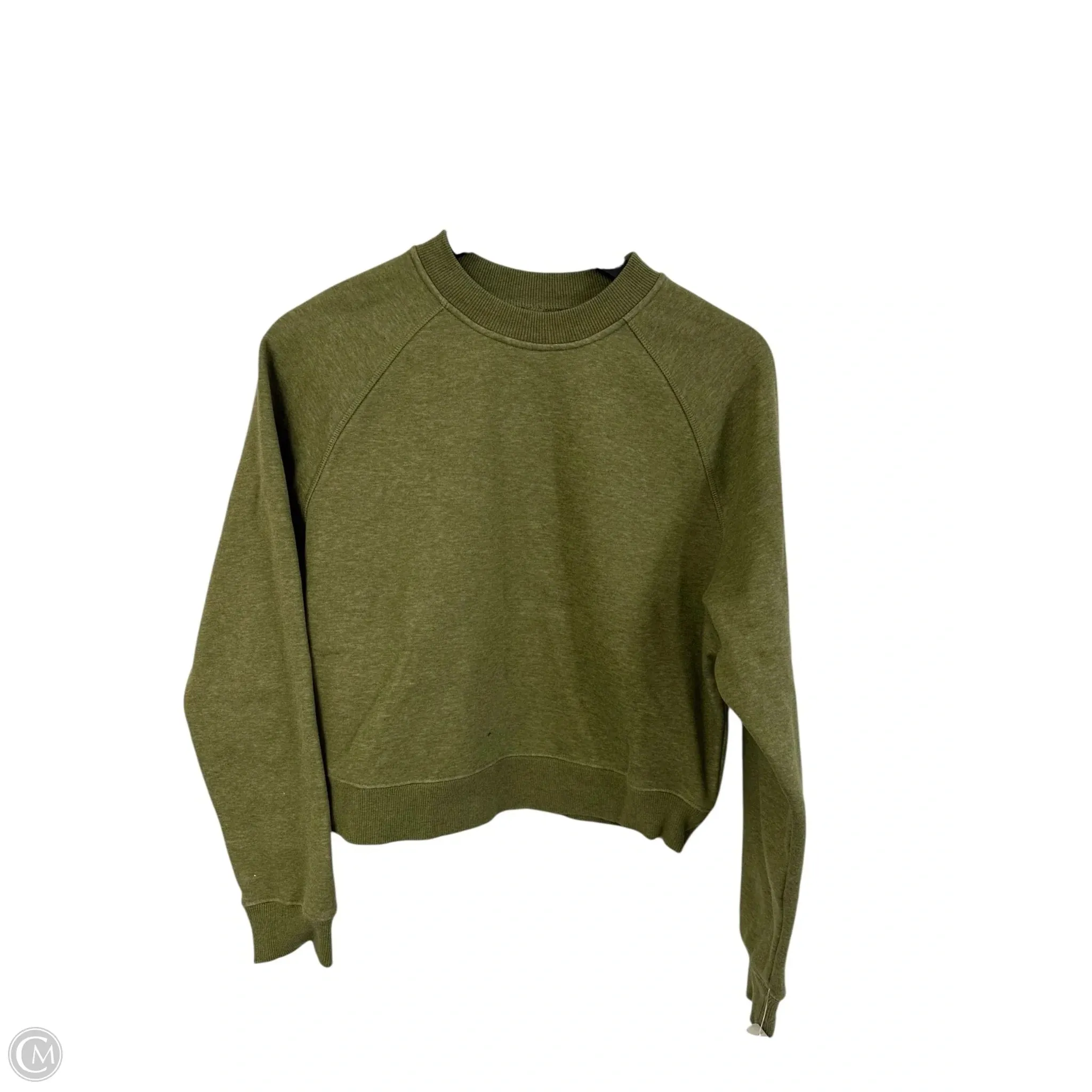 Sweatshirt Crewneck By Fabletics In Green, Size: M athletic shoes Brunch Fit