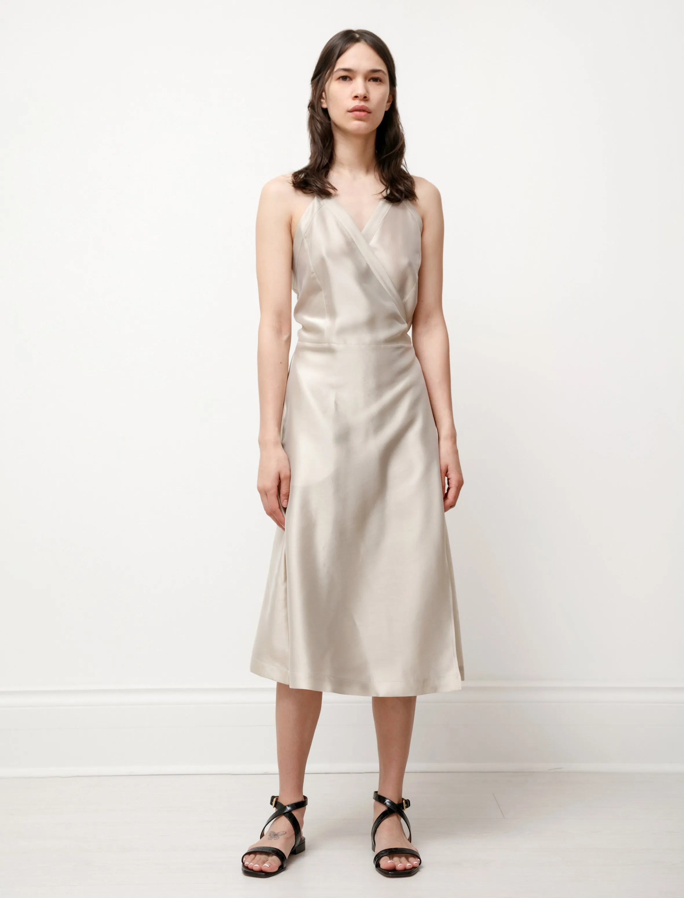 Business Wear Casual Wear Apron Dress Champagne