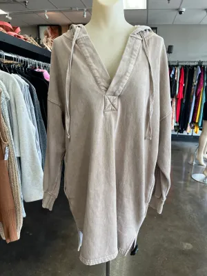 Reuse Mode SWEATSHIRT HOODIE by MONO B In TAN, Size: S