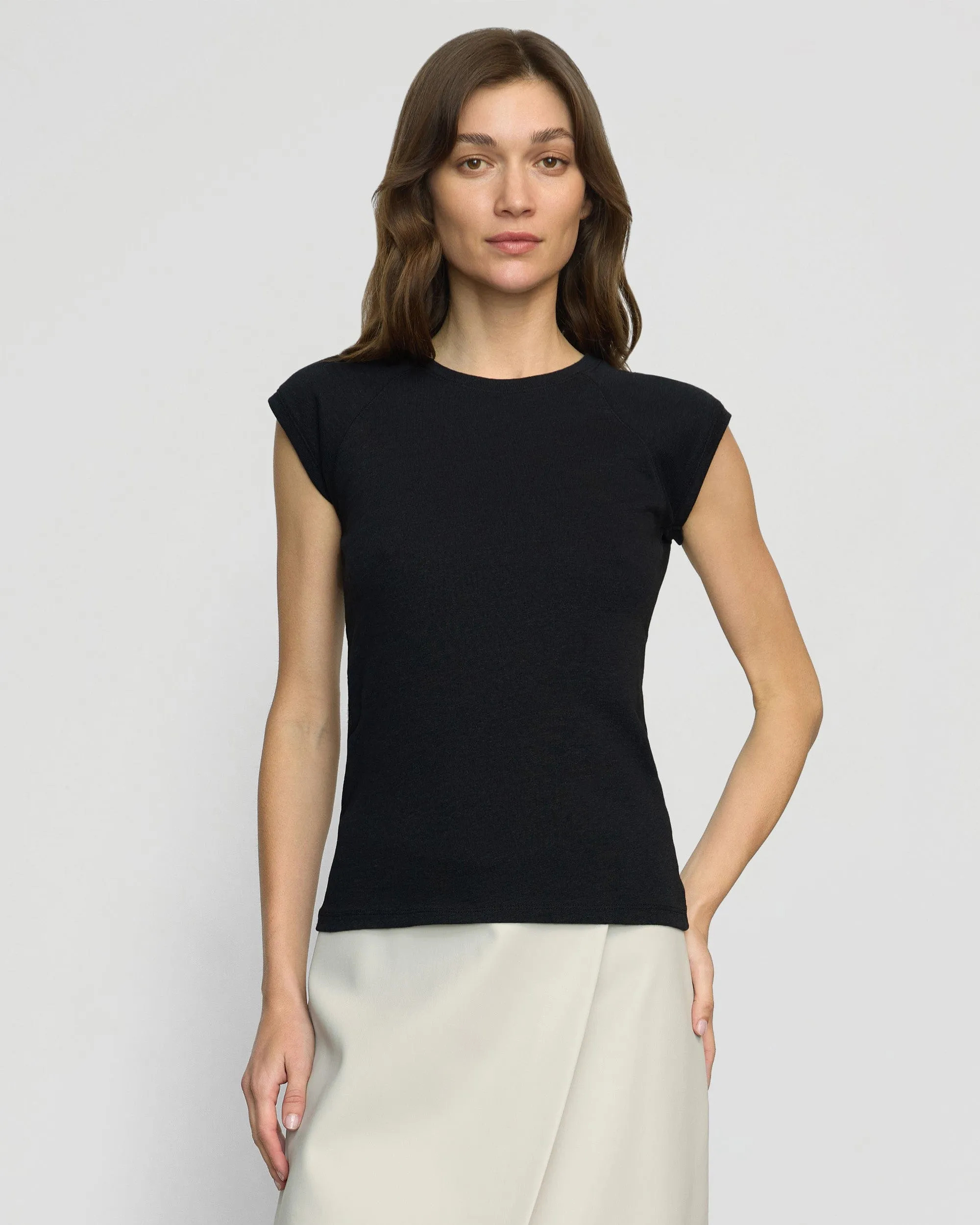 Stylish and Easygoing Brushed Interior Lining Kiely Raglan Hemp-Organic Cotton Tee