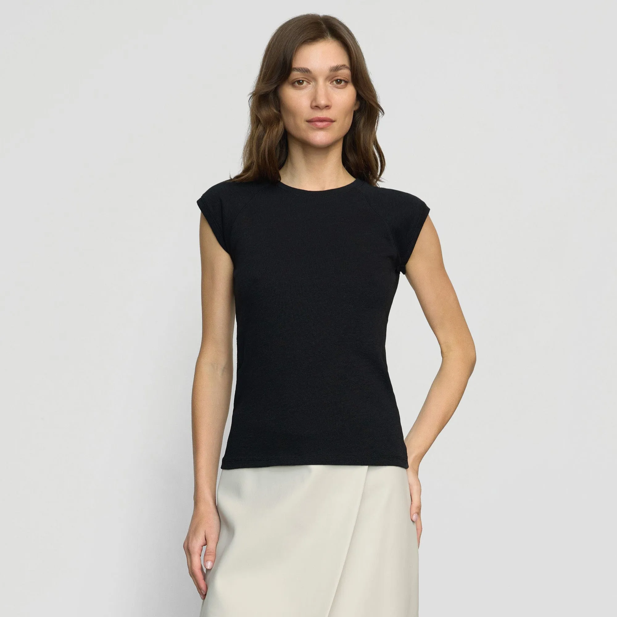 Kiely Raglan Hemp-Organic Cotton Tee Geometric Pattern Oversized Cut