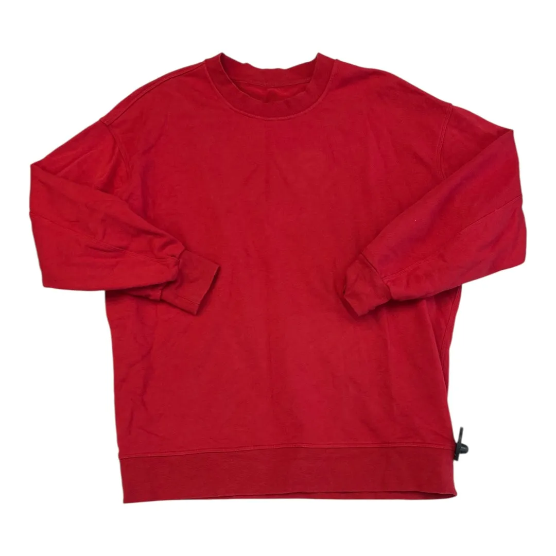 Athletic Sweatshirt Crewneck By Lululemon In Red, Size:M Sporty Gear