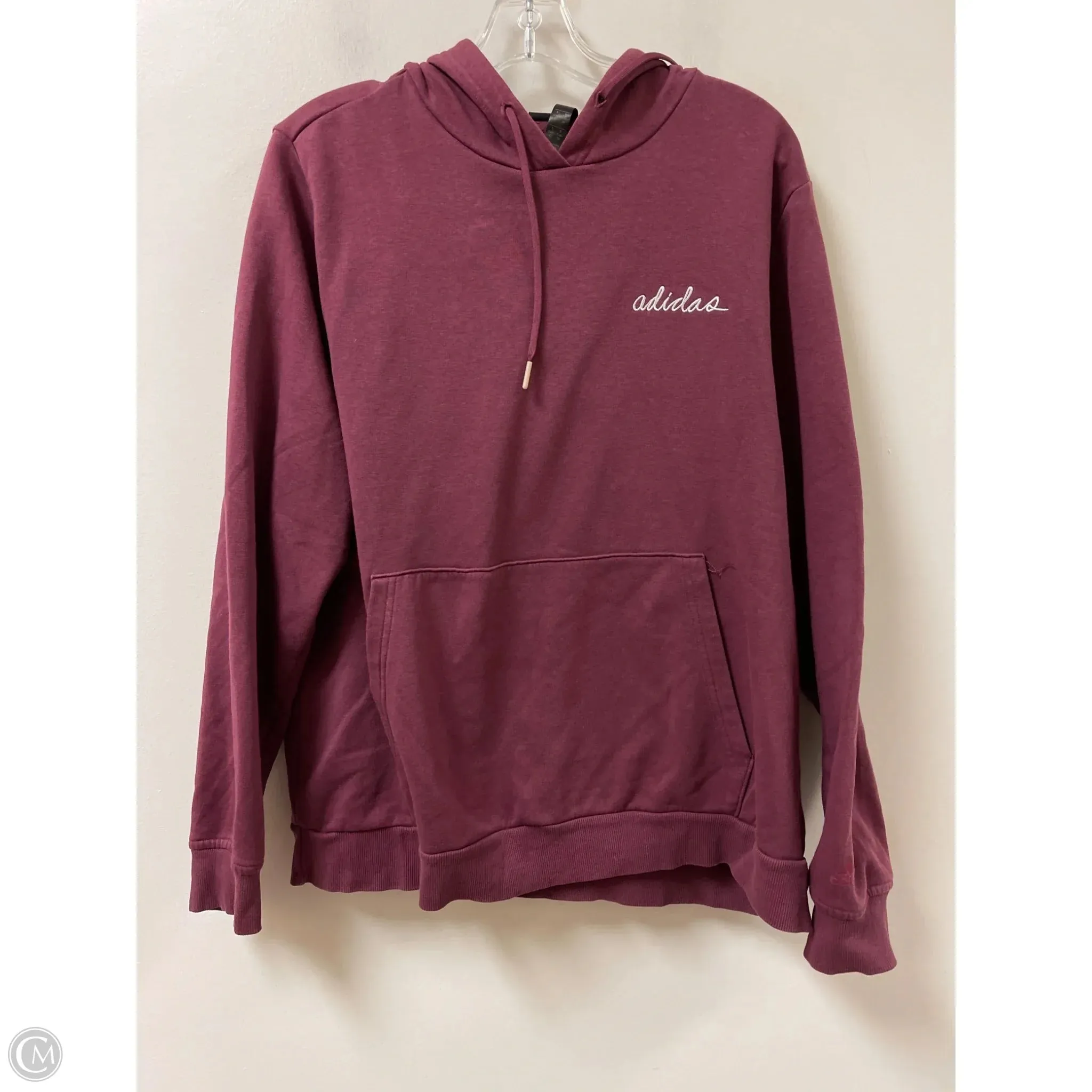 Athletic Sweatshirt Hoodie By Adidas In Red, Size: S Plane Mood StaticFreeLining