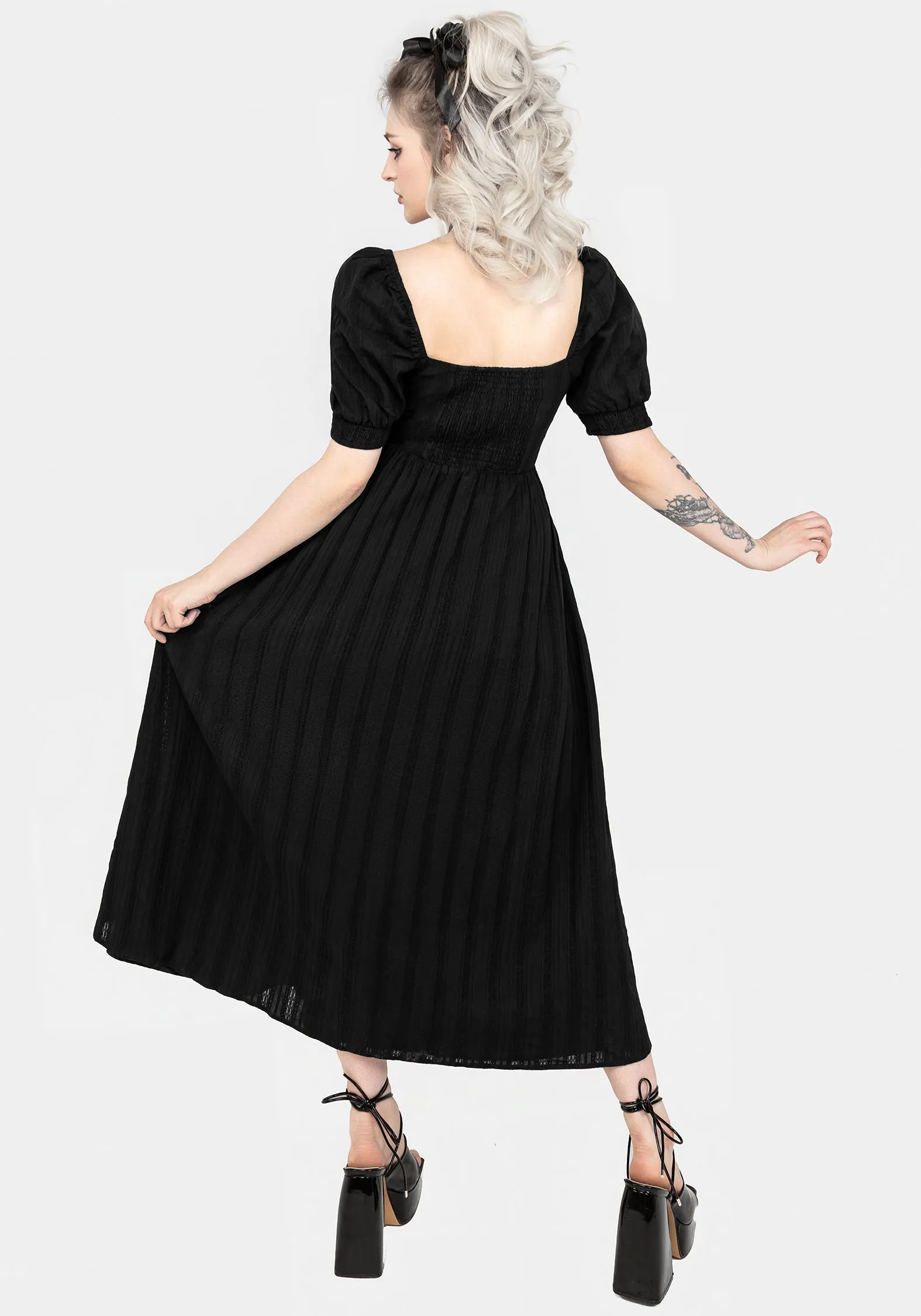 Rose Glow Net Glow Marcia Broderie Midaxi Dress