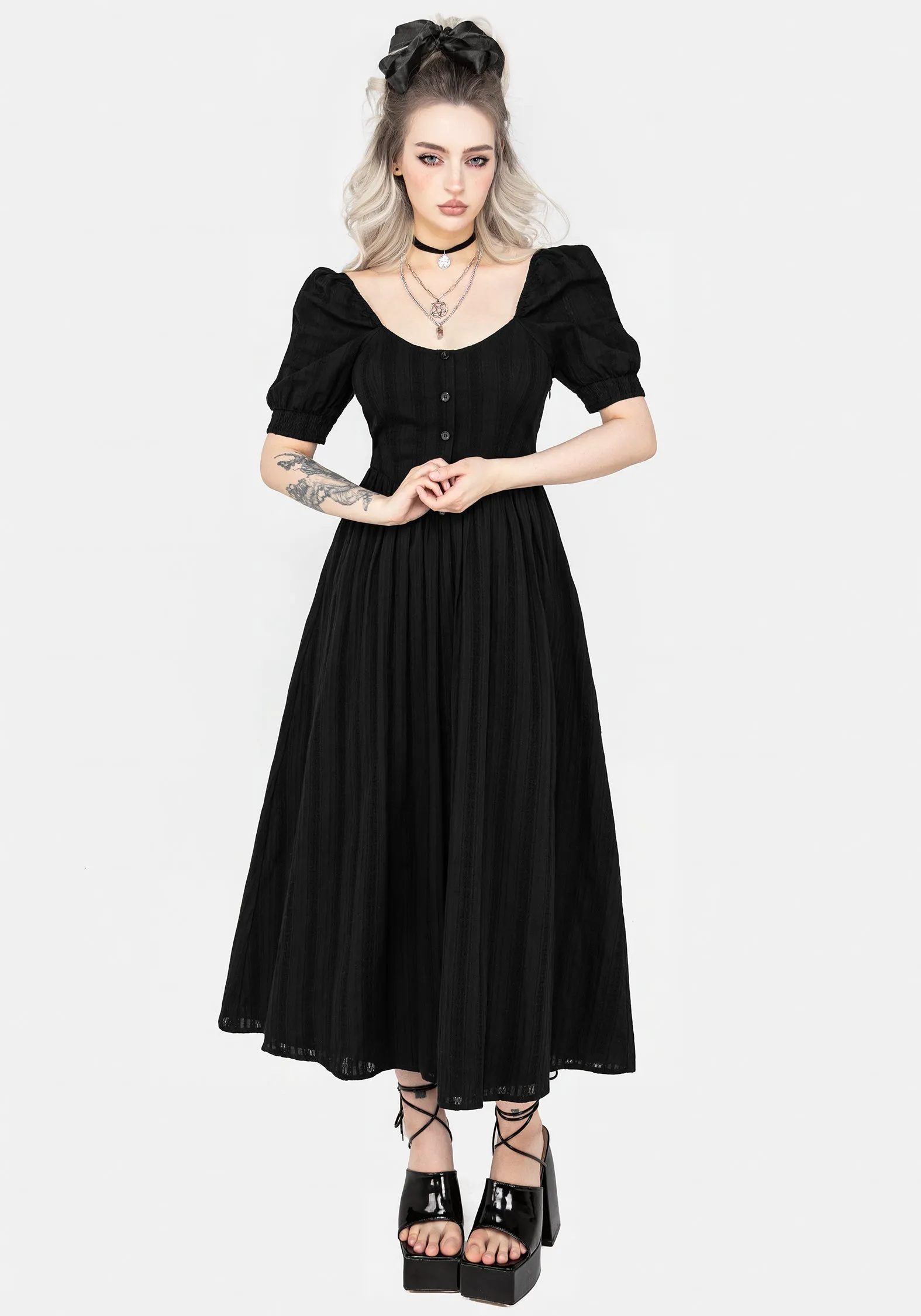 Marcia Broderie Midaxi Dress Print Art Trendy evening gown for parties