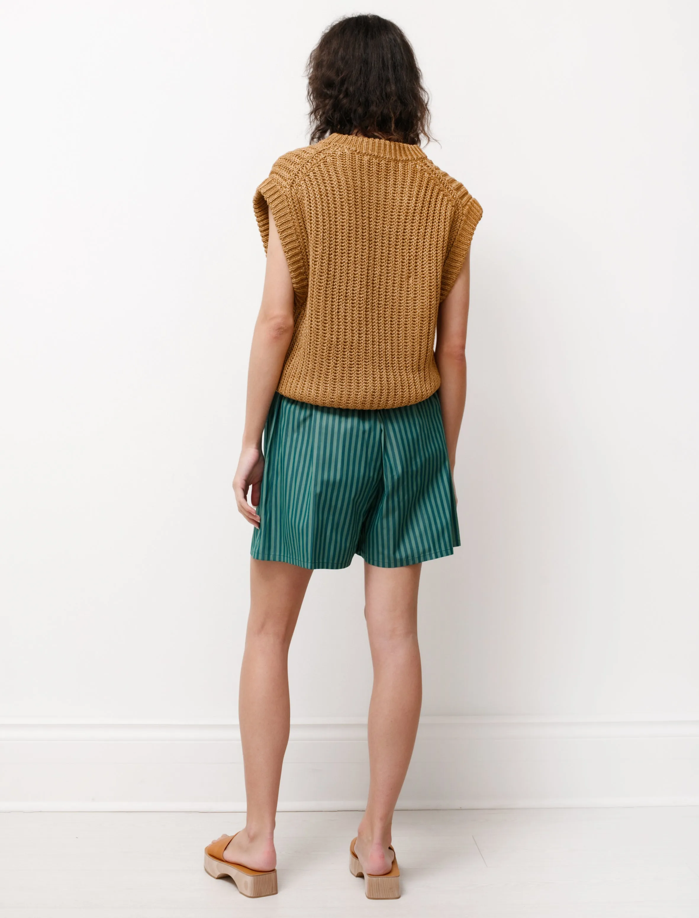Maxi Boxer Green Stripes Street Layers swim shorts