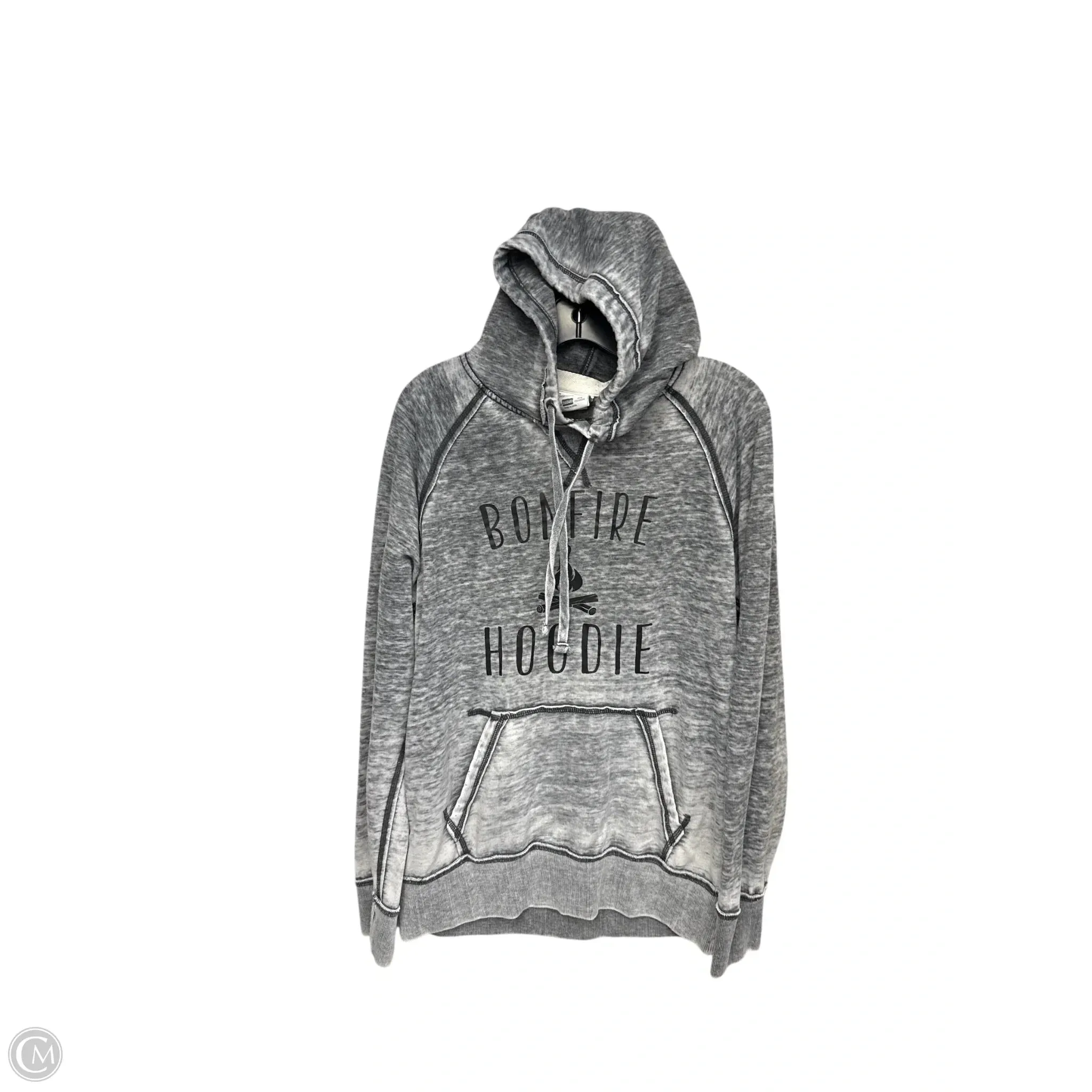 Sweatshirt Hoodie By Clothes Mentor In Grey, Size: M Comfortable Outerwear Data Mode