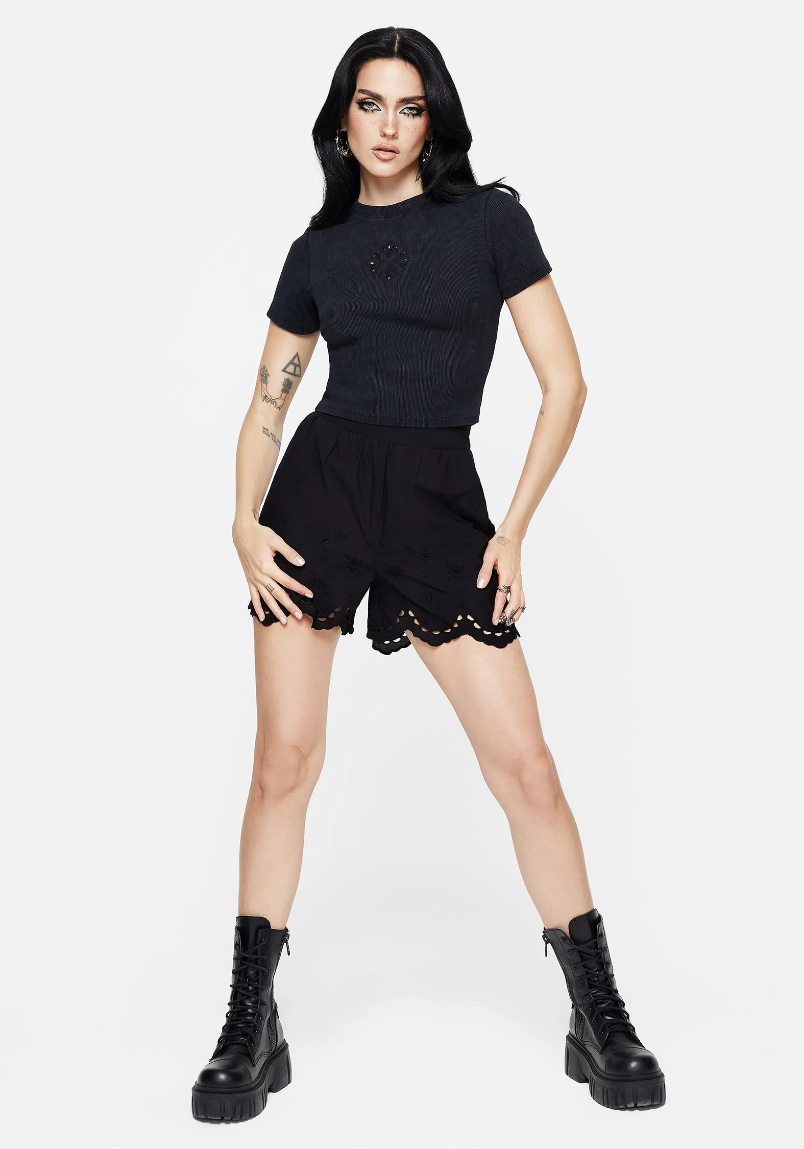 Christina Cotton Cut Out Detail Washed T-Shirt sporty and comfortable Soft Touch Fabric