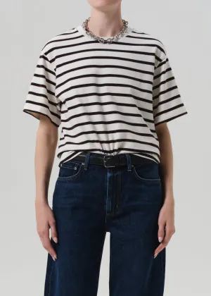 Goldie Stripe Tee Pre Shrunk Fabric