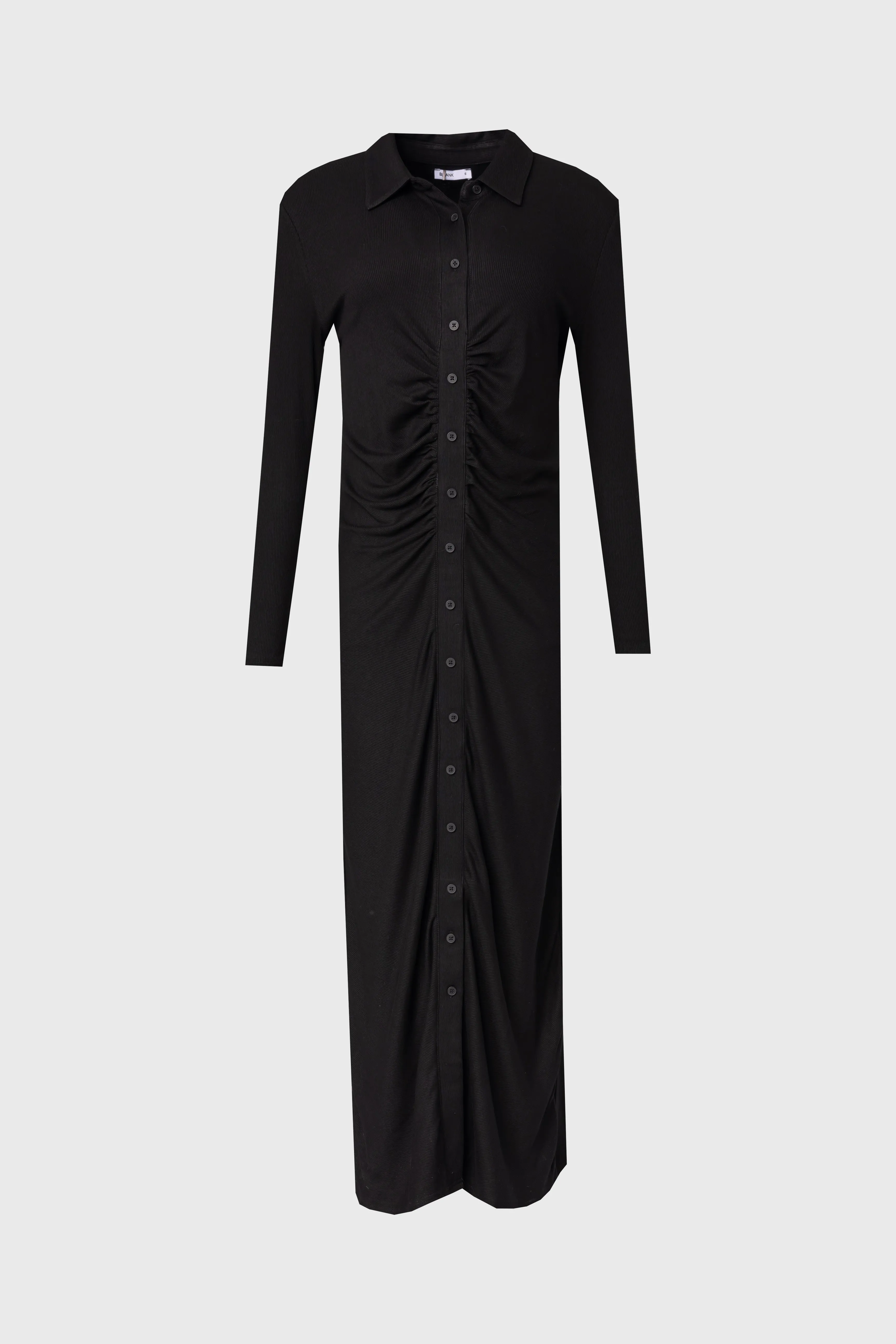 Reinforced Knees quick dry Black Ruched Cardi Maxi Dress