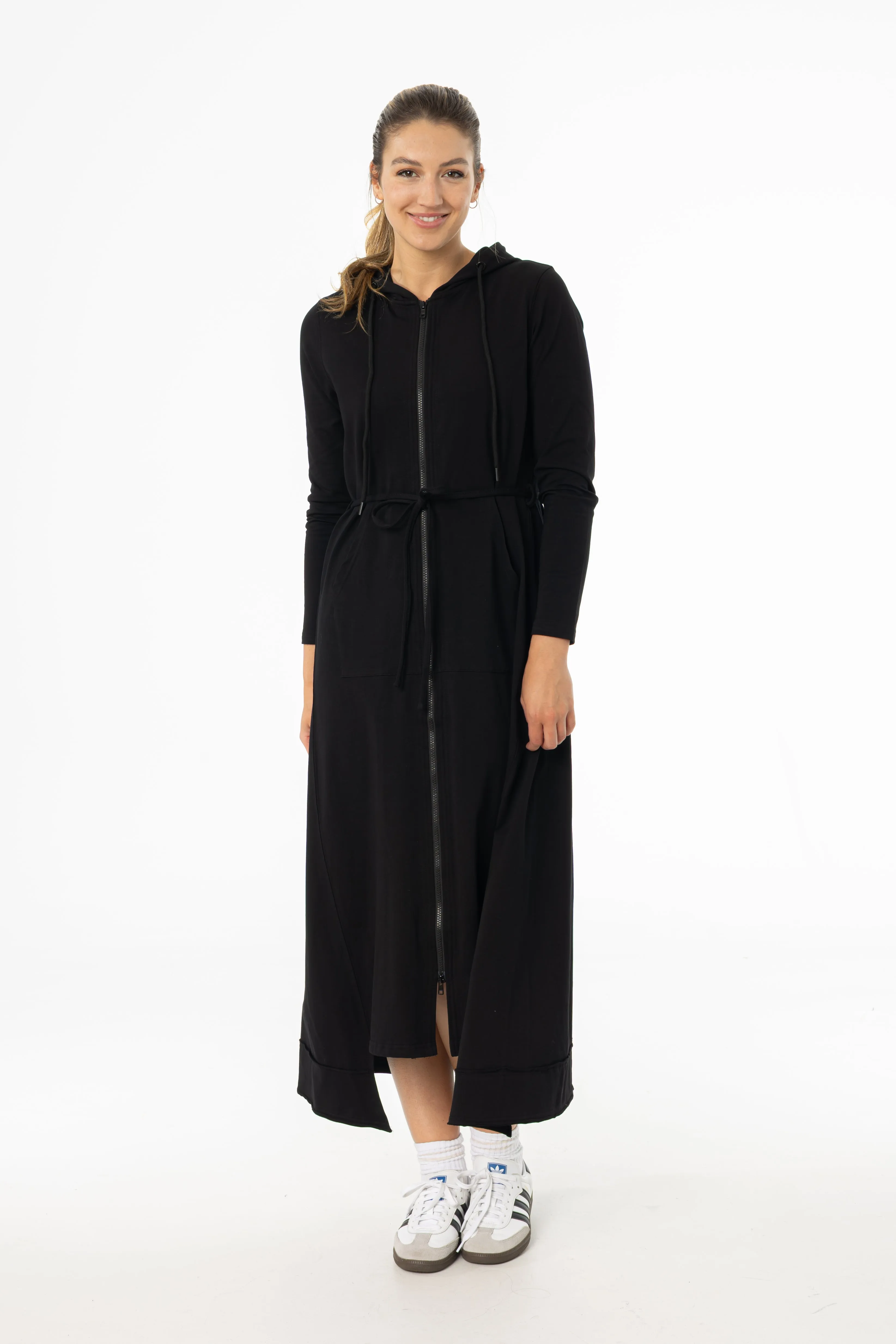 Black Sweatshirt Maxi Dress ComfortStretch