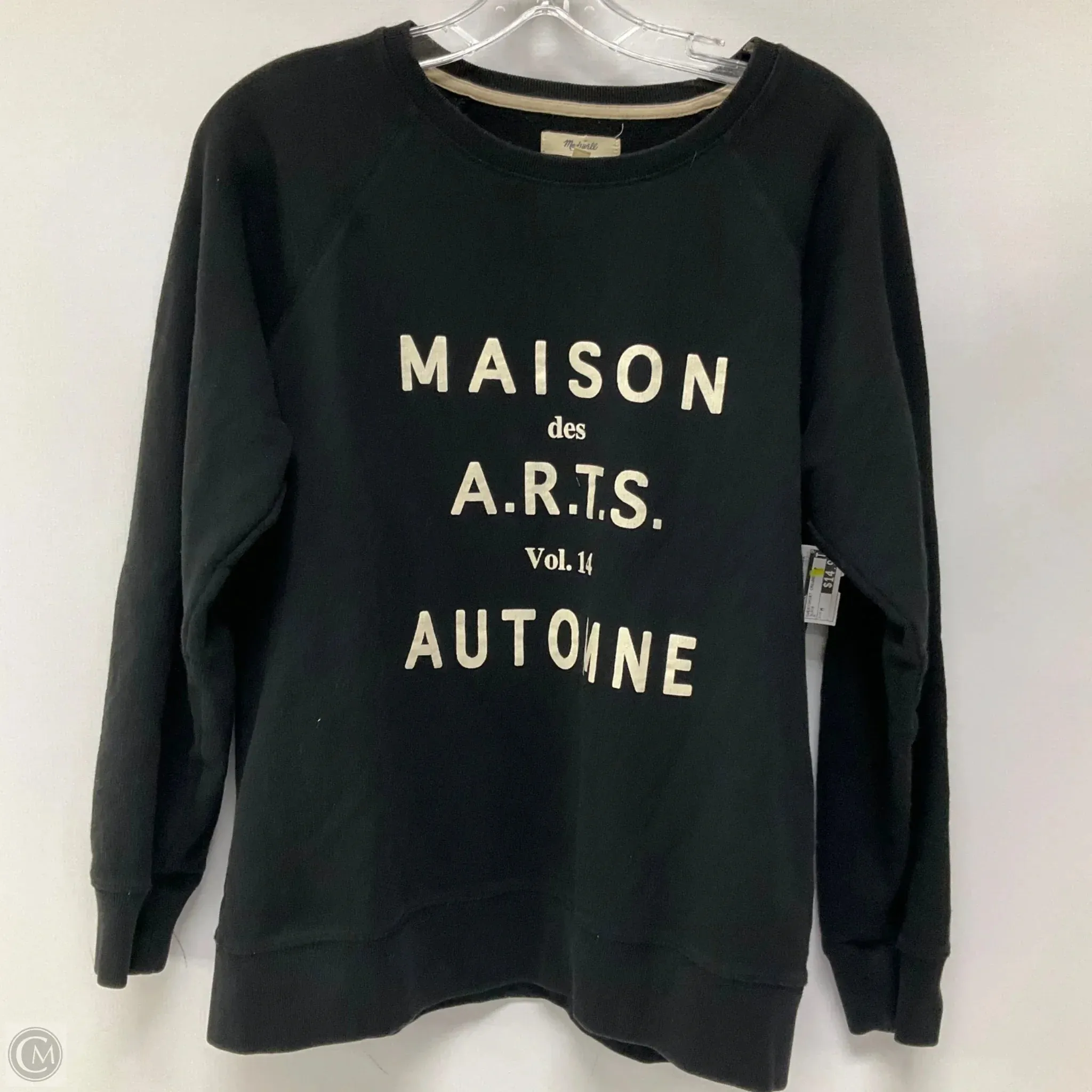Open Glow Effortless Fashion Sweatshirt Crewneck By Madewell In Black, Size: M