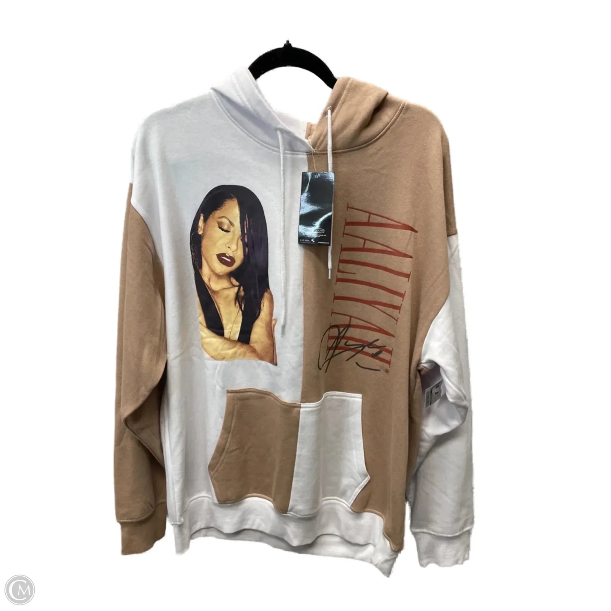 Craft Core Sweatshirt Hoodie By aaliyah -  In Brown & White, Size: Xl