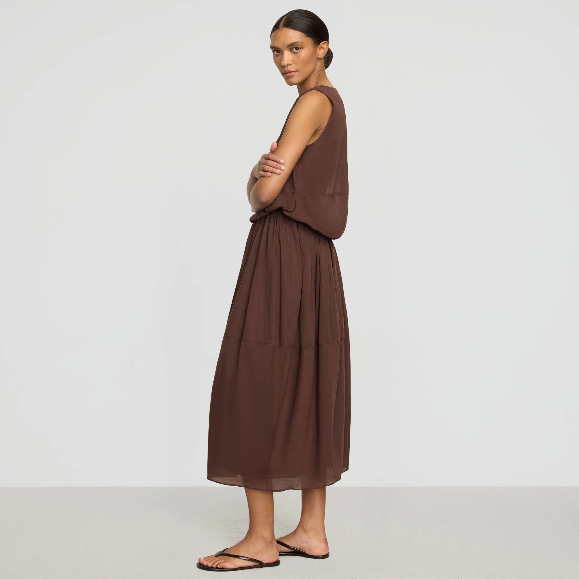 Volta Tiered Organic Cotton Dress Warm Vest