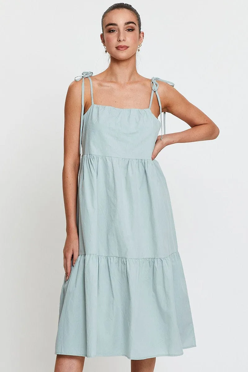 Haze Light Casual yet elegant dress Green A Line Dress Midi