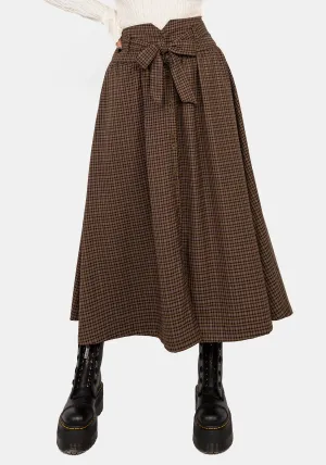 Sweetspire Check Tie Waist Midaxi Skirt Date night Maximalist look