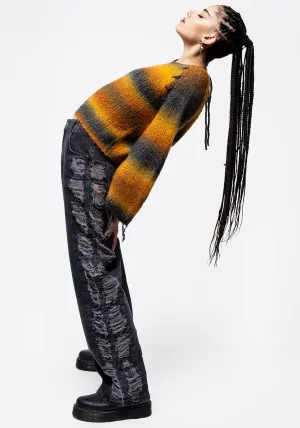 Wear Anytime Fray Wide Leg Jeans