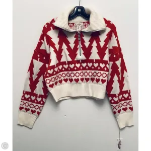 Functional Design Sweatshirt Collar By Jessica Simpson In Red, Size: Xl