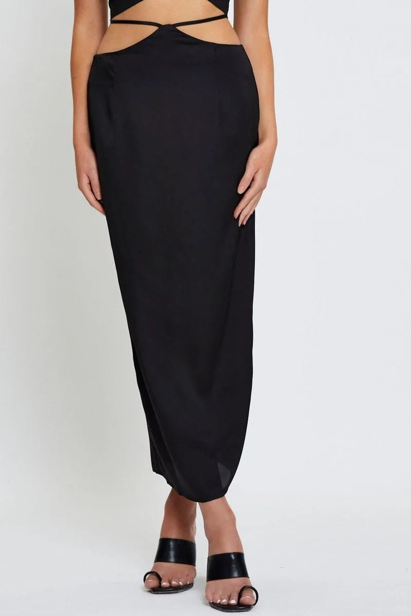 Ultra Comfort Red Slip Skirt Maxi Satin