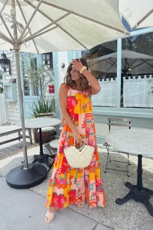 Minimal Line Tropical Air Meet Me in Maui Dress