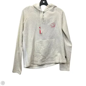 GridTexture Sweatshirt Hoodie By Ivory Ella In Grey, Size: S