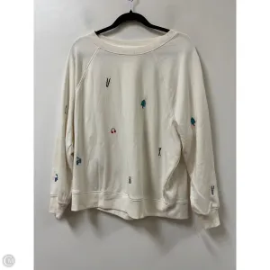 FourWayStretch Sea Fit Sweatshirt Crewneck By Clothes Mentor In Cream, Size: M