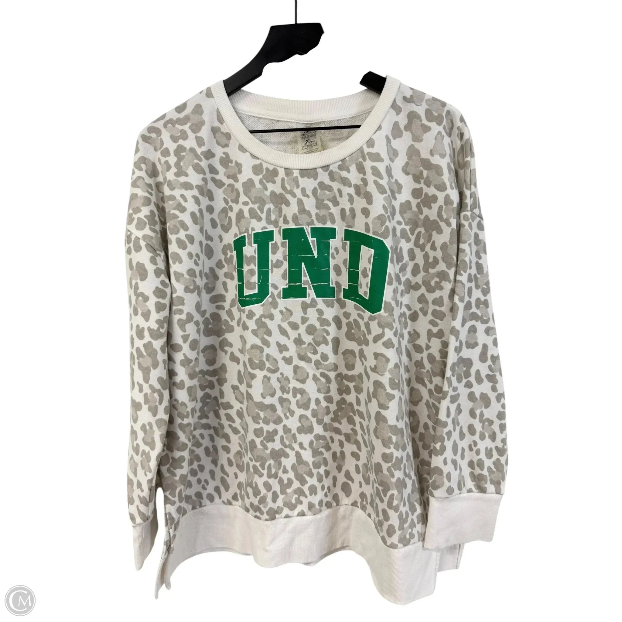 LowProfile Comfortable Tunic Sweatshirt Crewneck By Clothes Mentor In Leopard Print, Size: Xl