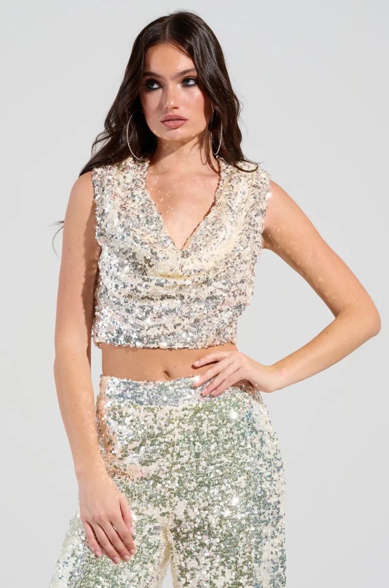 Tension Balanced STAR OF THE SHOW SEQUIN CROP TOP