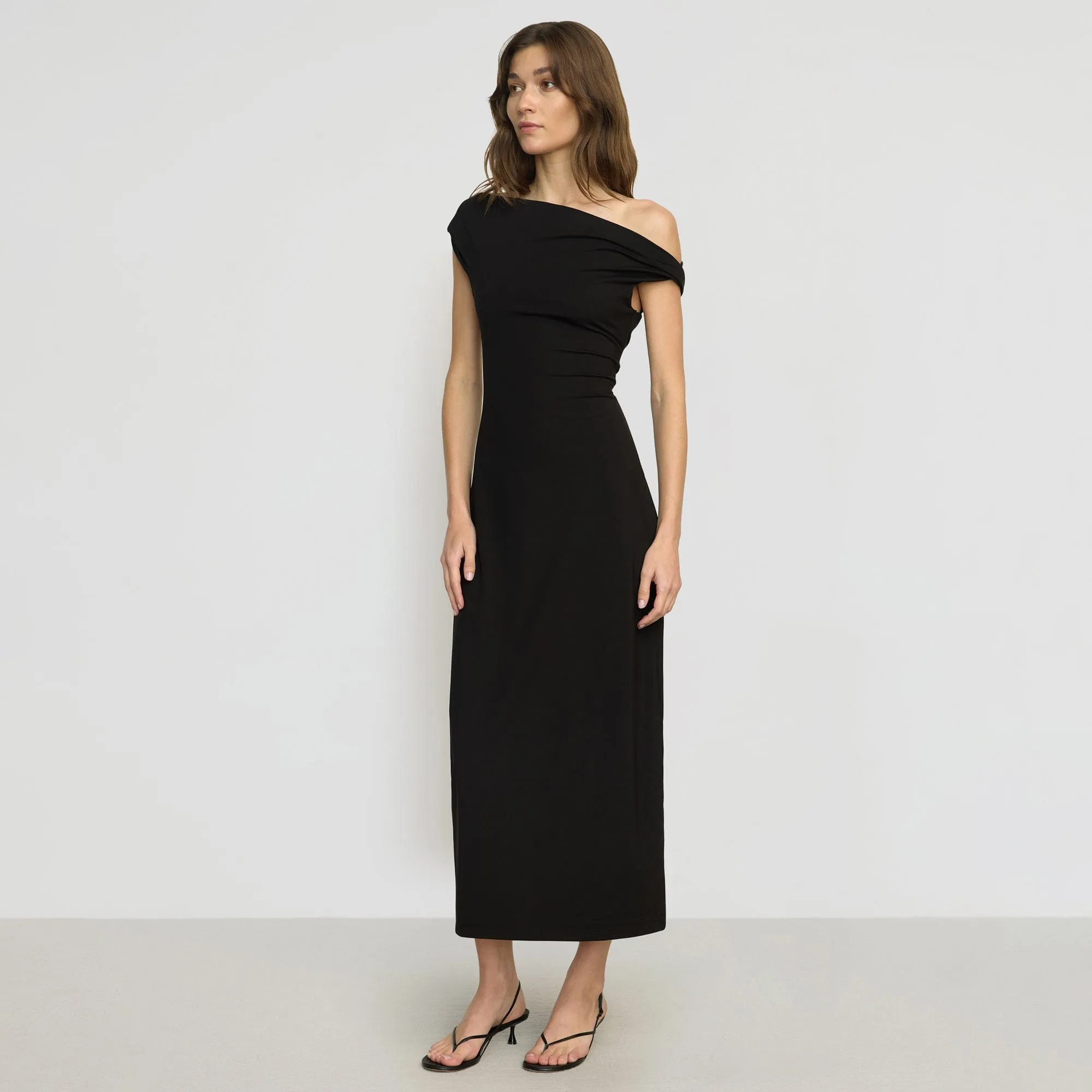 Smart Wear Iryna Asymmetric Off-Shoulder Dress