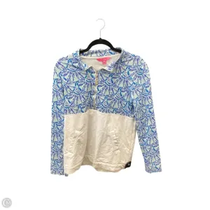 Sweatshirt Designer By Lilly Pulitzer In Blue & White, Size: M Luxury Core MultiPanelCut
