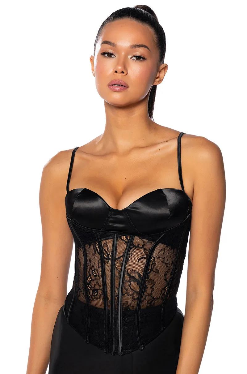 Minimal Flexible global market NOT NICE STRAPPY LACE CORSET