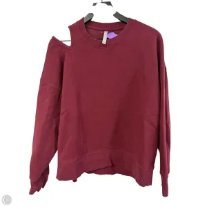 Sweatshirt Crewneck By Fabletics In Maroon, Size: M Lightweight Feel TumbleDry Safe