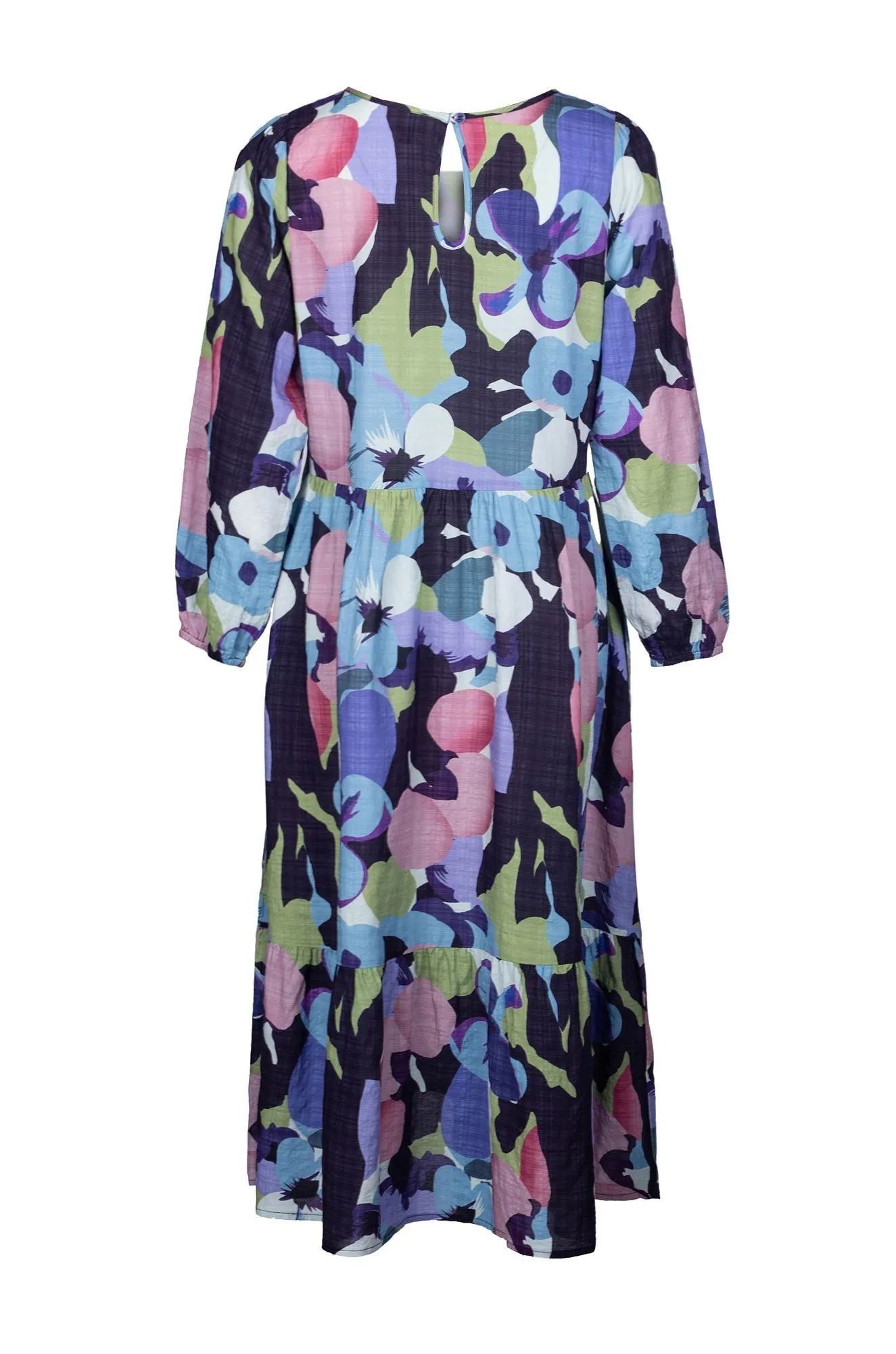 Dress | Navy Purple Flower | 6535B1 Polish Glow