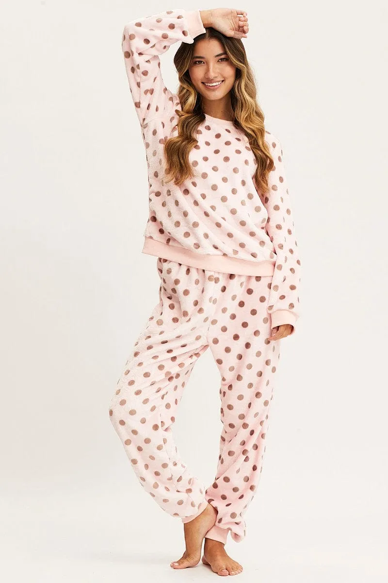 Polka Dot Loungewear Pants Chic Design
