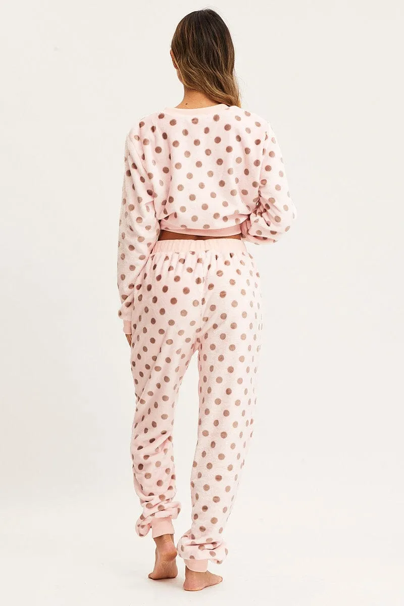Organic Cotton Trendy Style Polka Dot Loungewear Pants