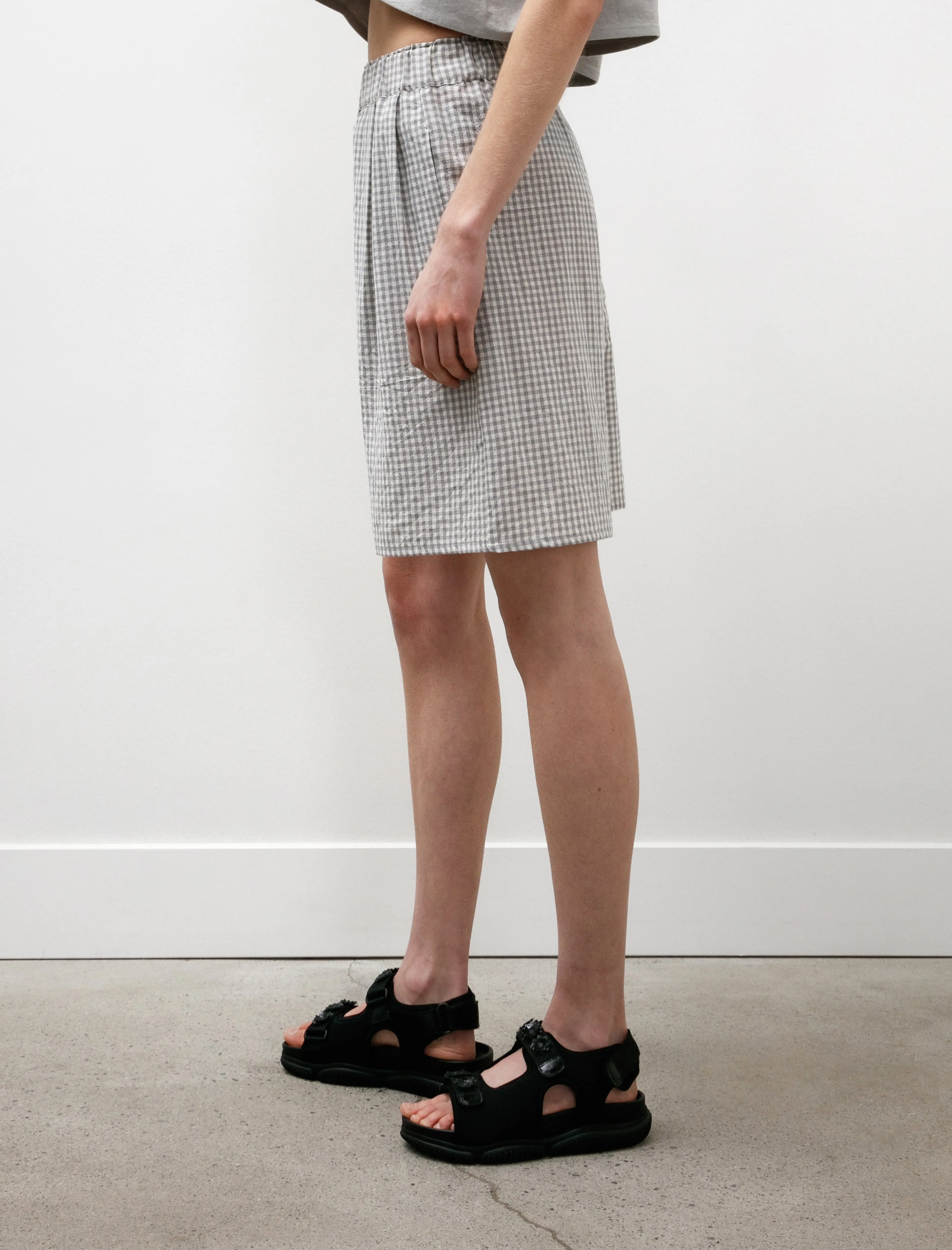 Lucy Shorts Grey Check Contemporary Cut prom night
