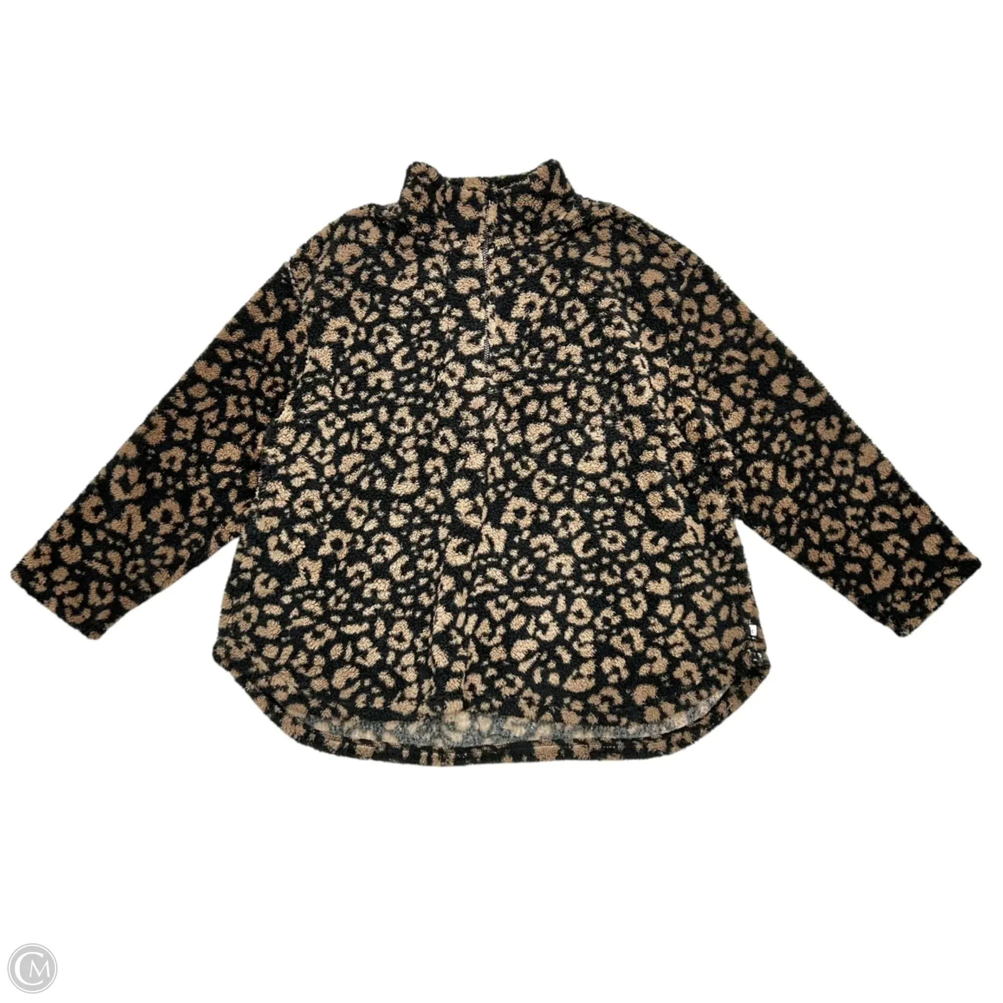Sweatshirt Collar By Koolaburra By Ugg In Leopard Print, Size: 3x CompressionFreeCuffs Snow Ready