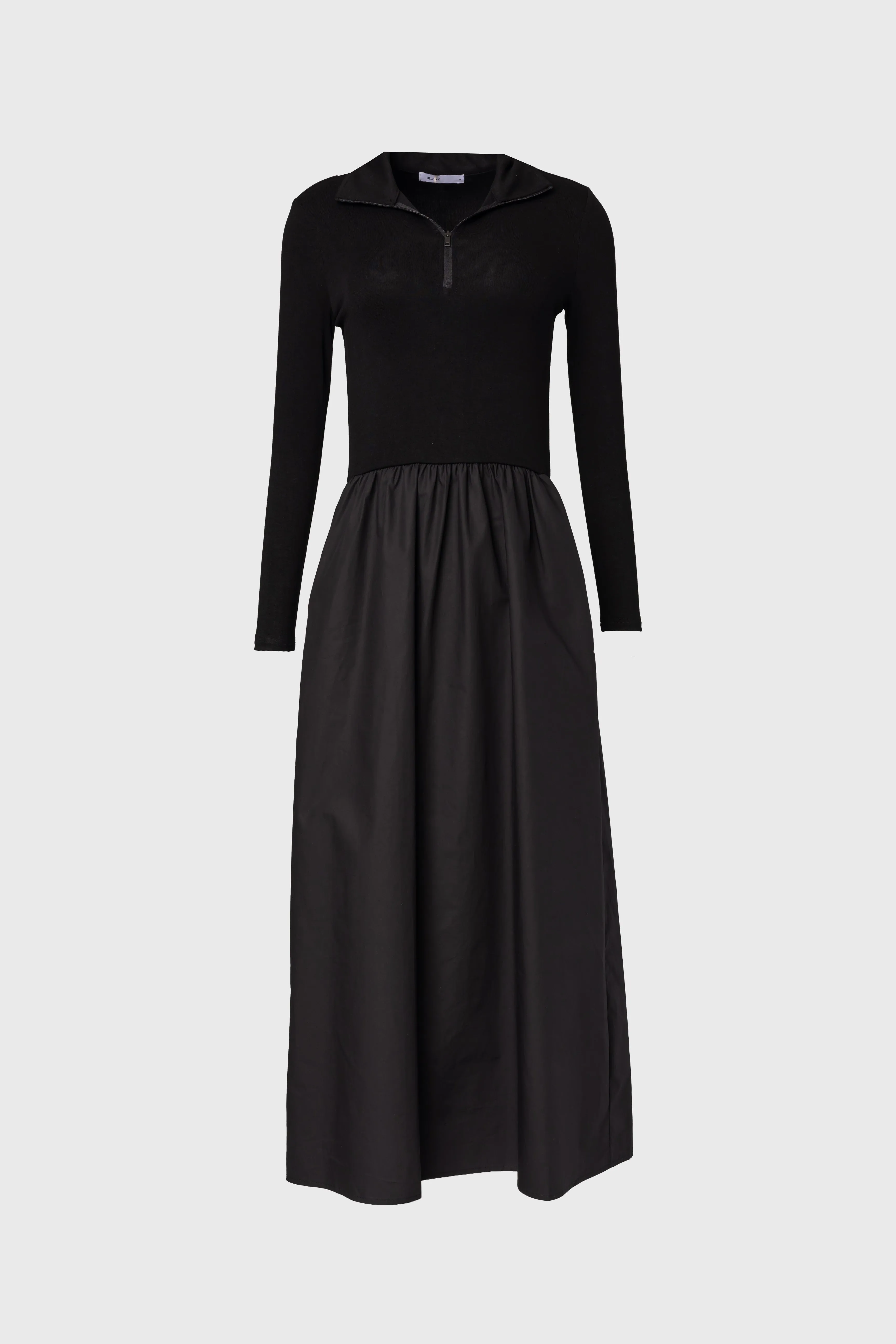 Drive Core Black Quarter Zip Maxi Dress