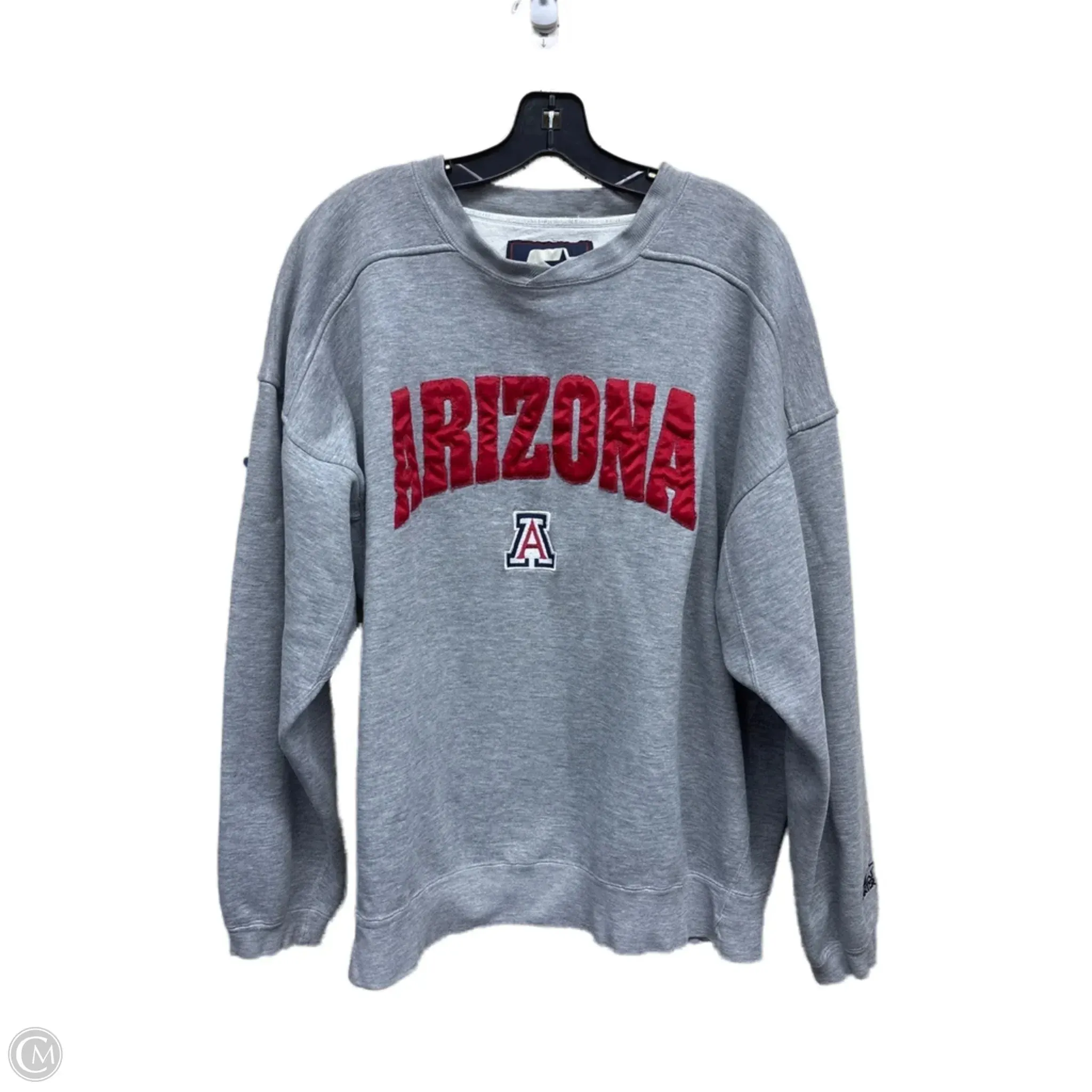 Sweatshirt Crewneck By Clothes Mentor In Grey, Size: Xl Lightweight Fabric