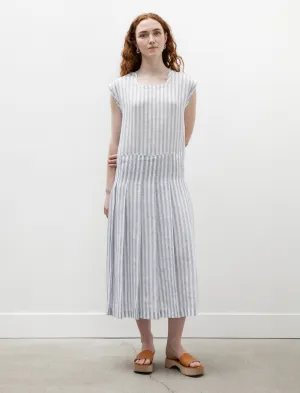 Tennis Dress Striped Light Blue Linen HeatReflective Lining Stylish Apparel