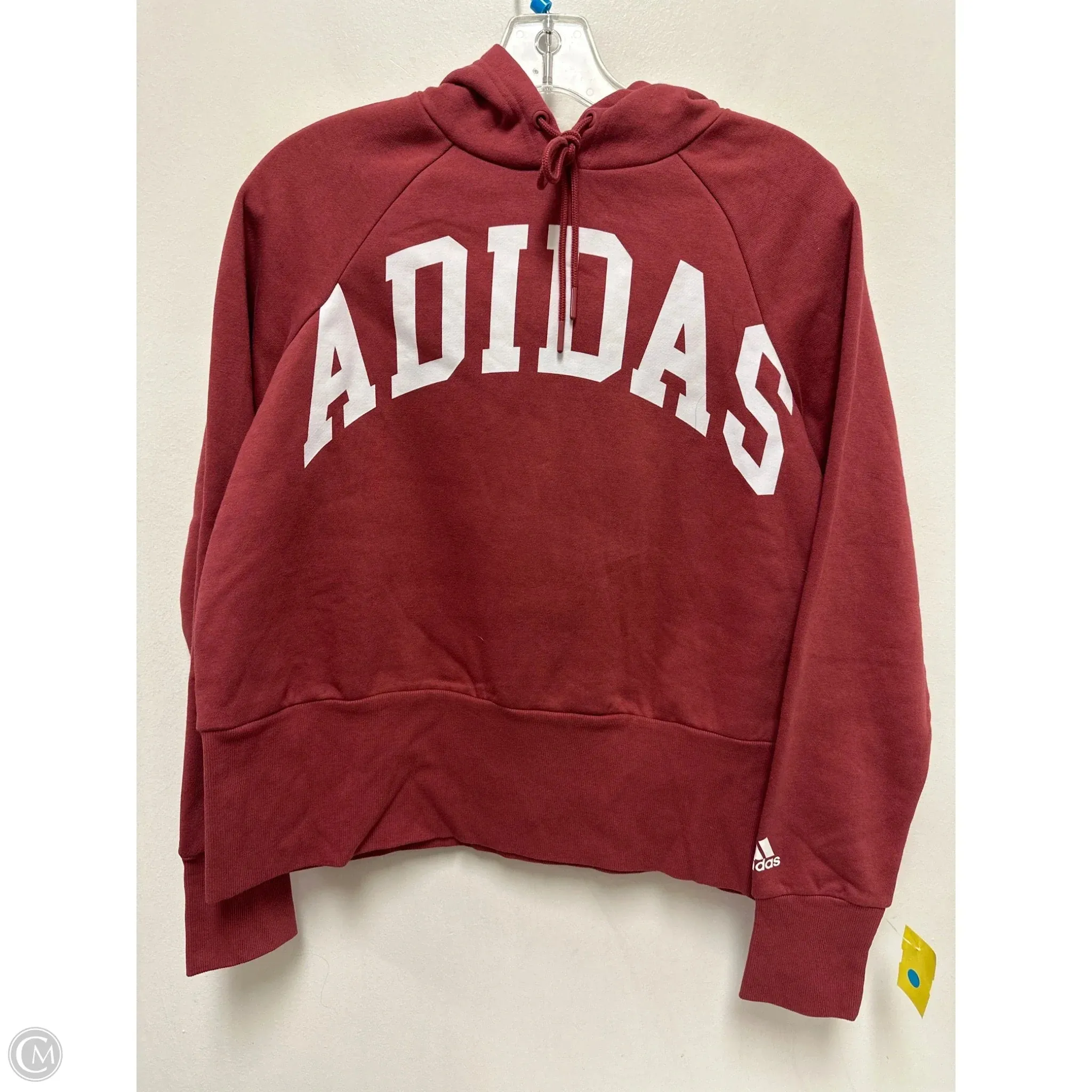 Functional Jacket Athletic Sweatshirt Crewneck By Adidas In Red, Size: S
